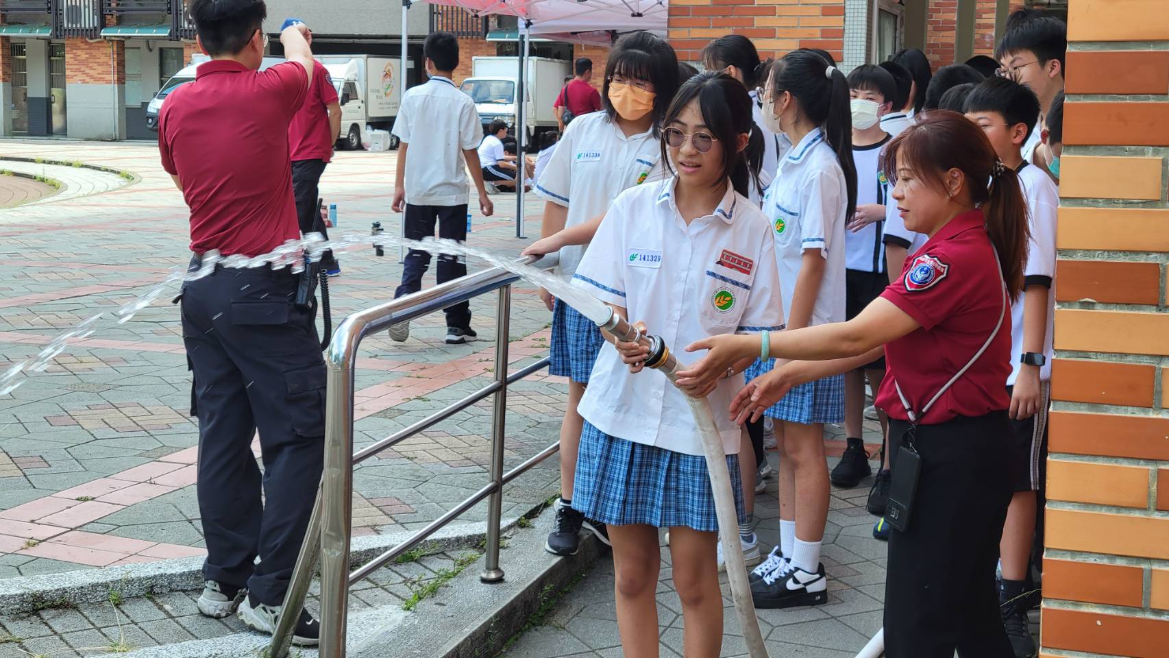 桃消茄苳分隊防災宣導登場 永豐高中學生體驗4大關卡