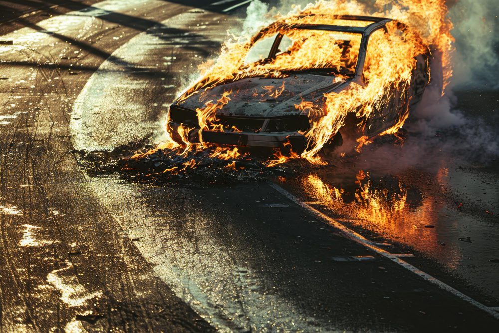 桃園男搭霸王車、火燒價值80萬元轎車洩憤 下場慘了