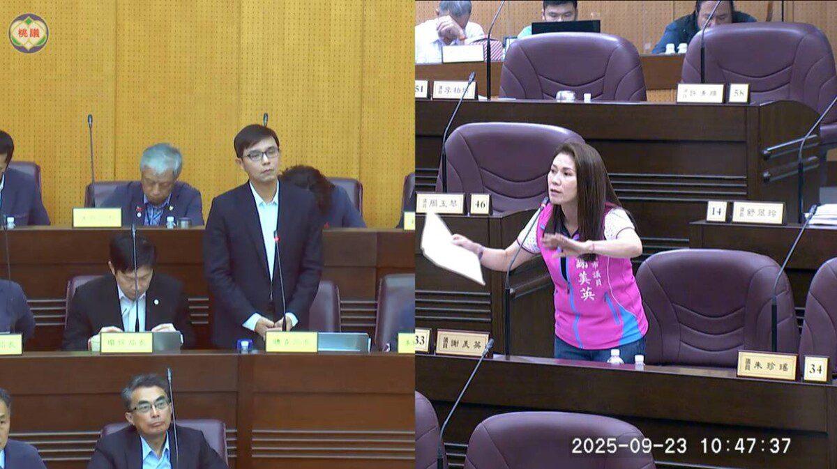 桃園市議員謝美英 質詢提出桃園將有三顆巨蛋 市府應該清楚定位 周邊條件需一次到位