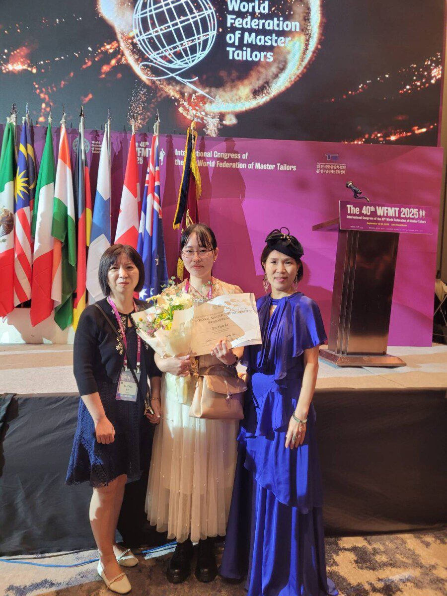 台灣工藝閃耀國際！Sposacat手工洋服勇奪2025世界洋服聯盟競賽「女裝大師組裁剪銀牌」
