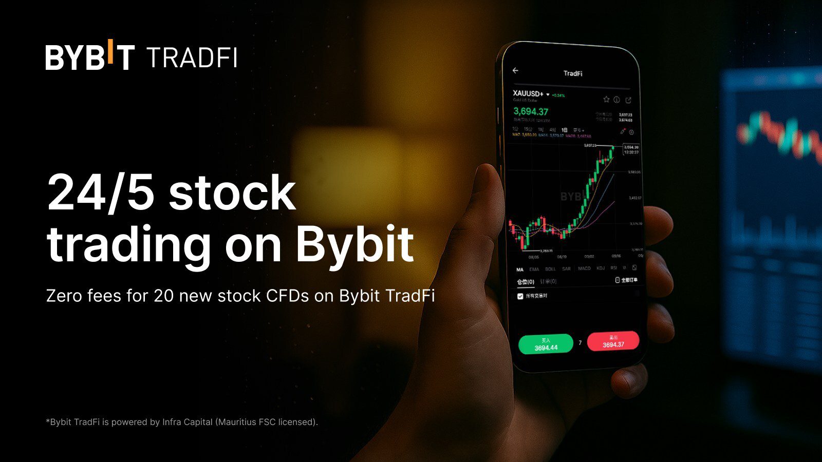 Bybit推出TradFi平台24/5股票差價合約交易服務 Bybit推出TradFi平台24/5股票差價合約交易服務