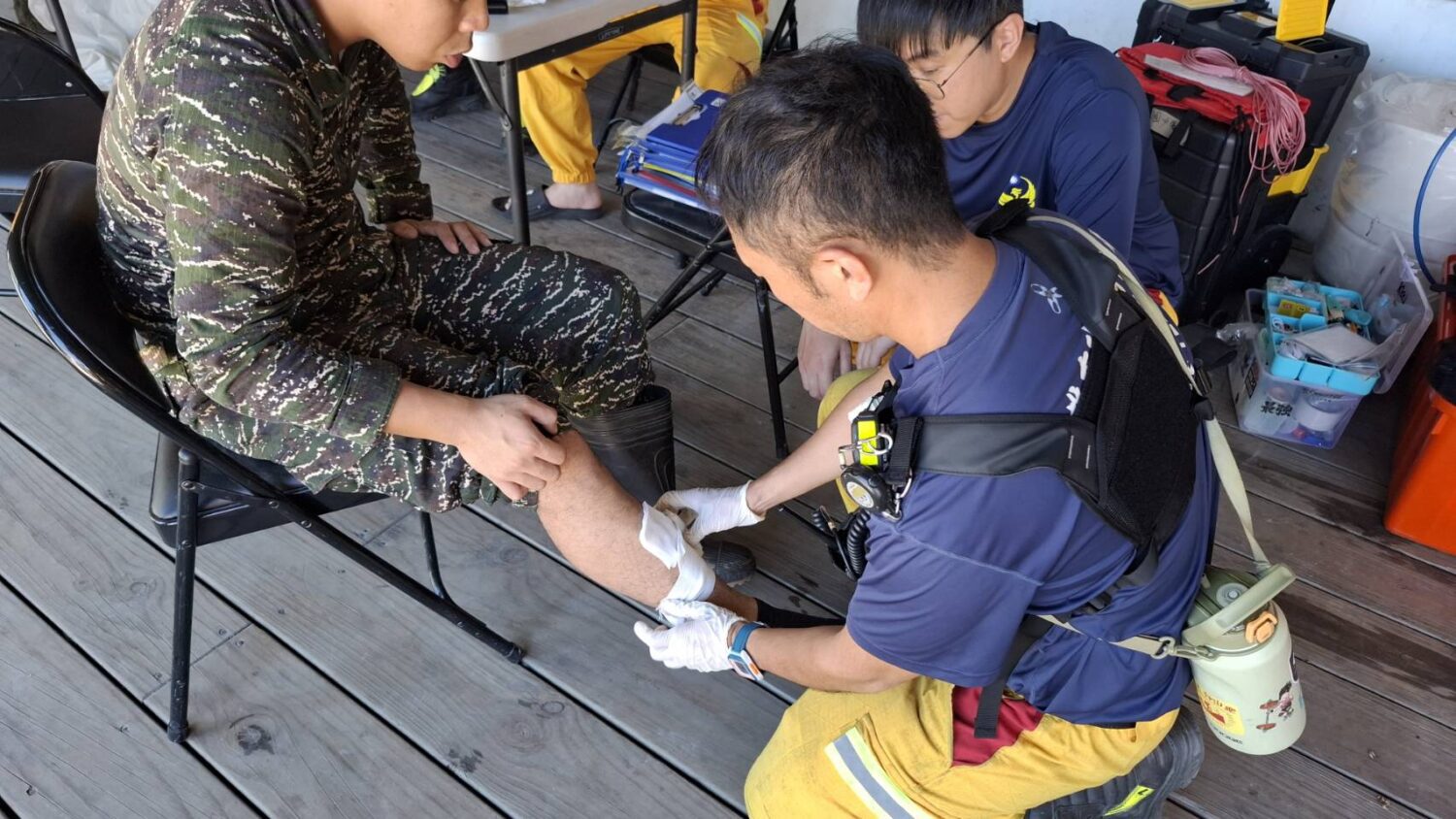 高市消防局特搜隊花蓮救災攜手花蓮民眾同行