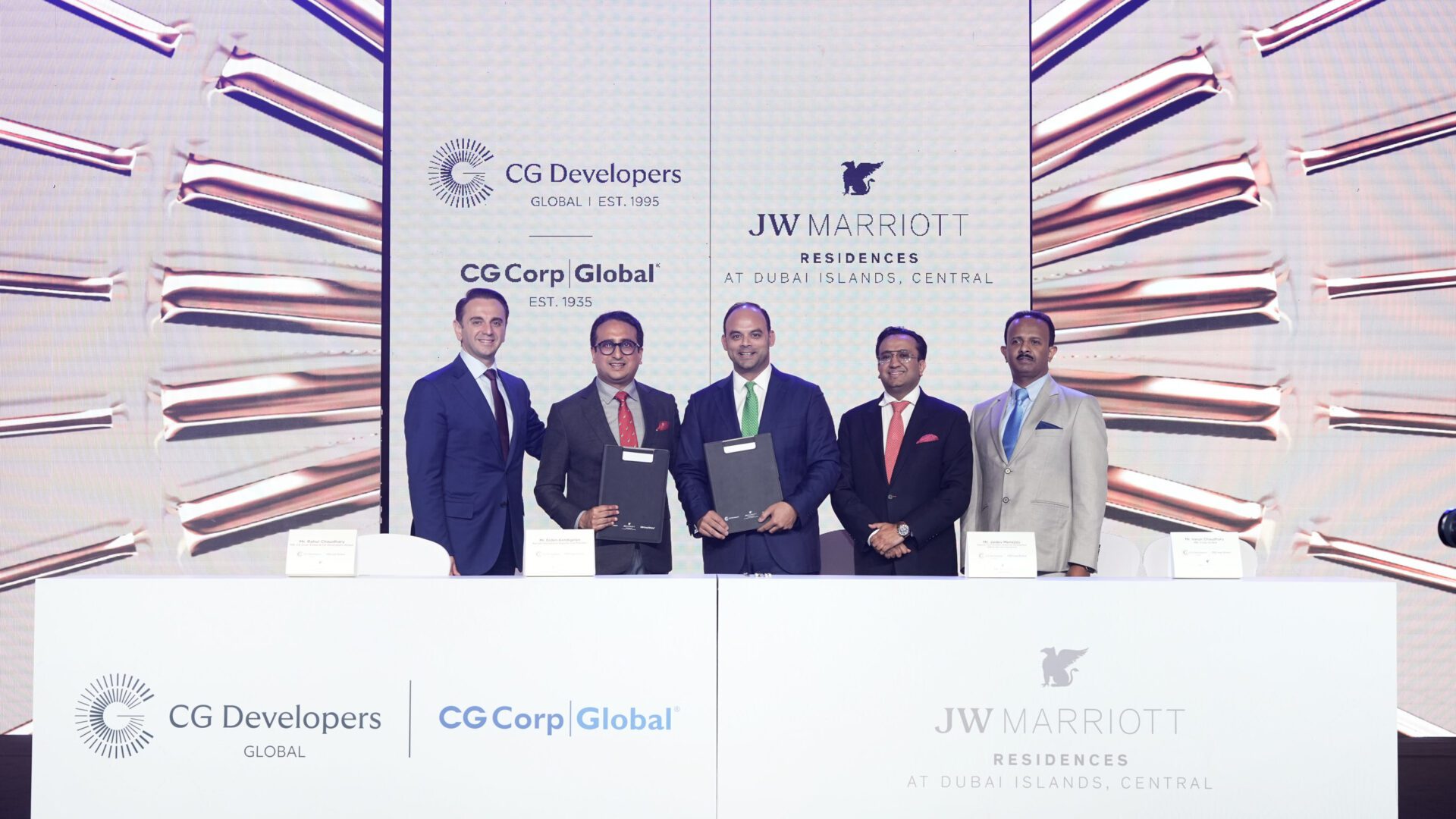 CG Developers Global 宣佈與 Marriott International 簽署合約，推出杜拜首間 JW Marriott Residence