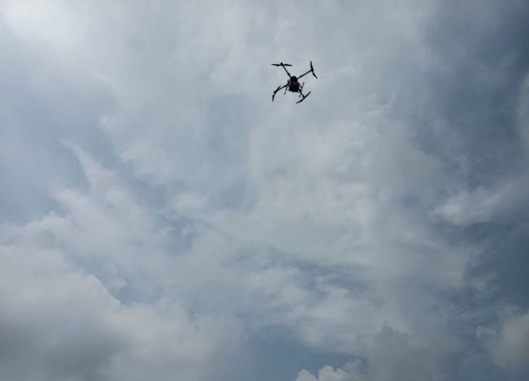 台灣血液基金會新竹捐血中心首次進行無人機緊急醫療送血展演