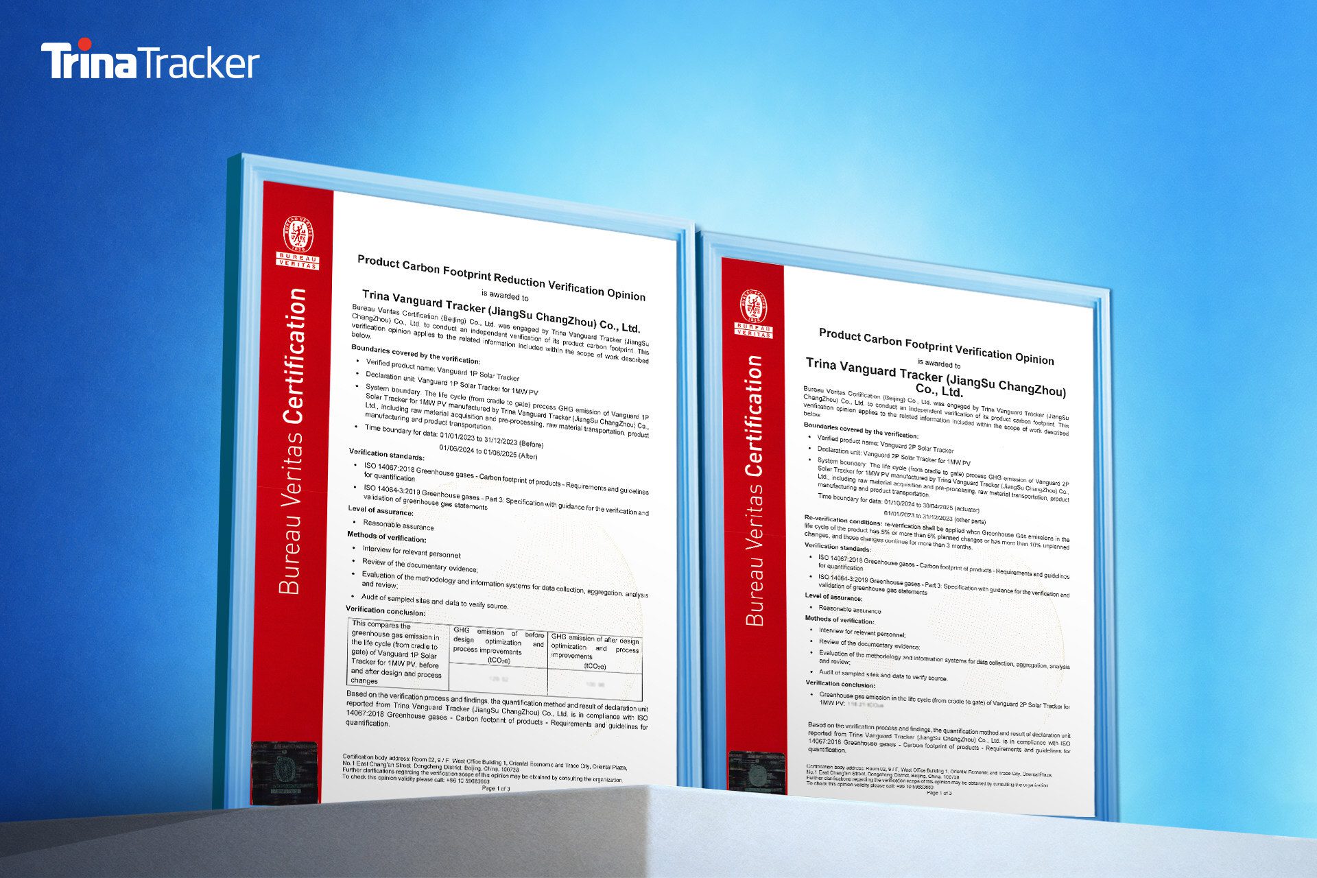 天合跟蹤開拓者全系列完成碳足跡認證，核心產品減排超10%打造高端市場「綠色通行證」