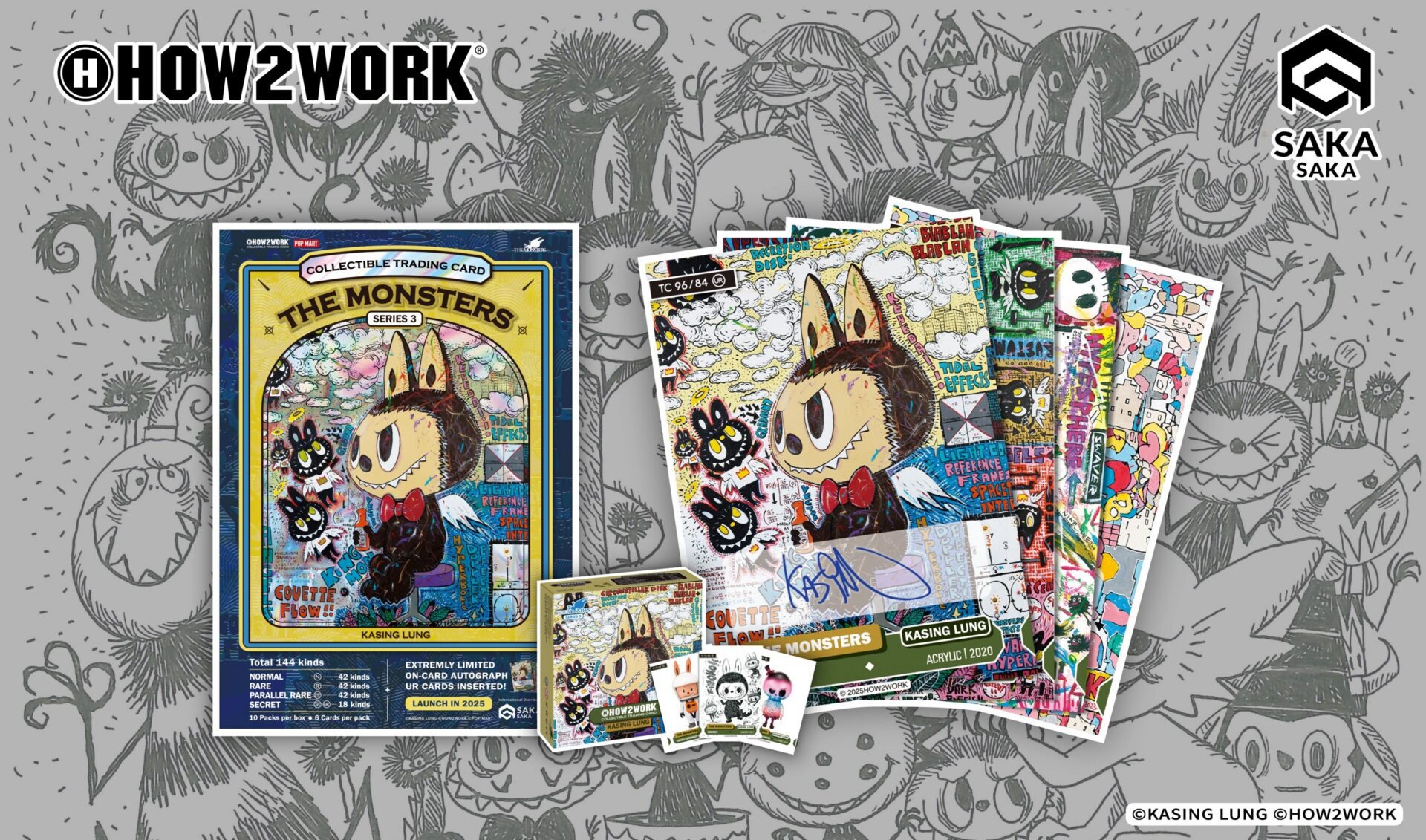 HOW2WORK與SAKA SAKA全球首發 (中國大陸地區除外) HOW2WORK CTC -《The Monsters Series 3》收藏卡牌 作者: 龍家昇 HOW2WORK與SAKA SAKA全球首發 (中國大陸地區除外) HOW2WORK CTC -《The Monsters Series 3》收藏卡牌 作者: 龍家昇
