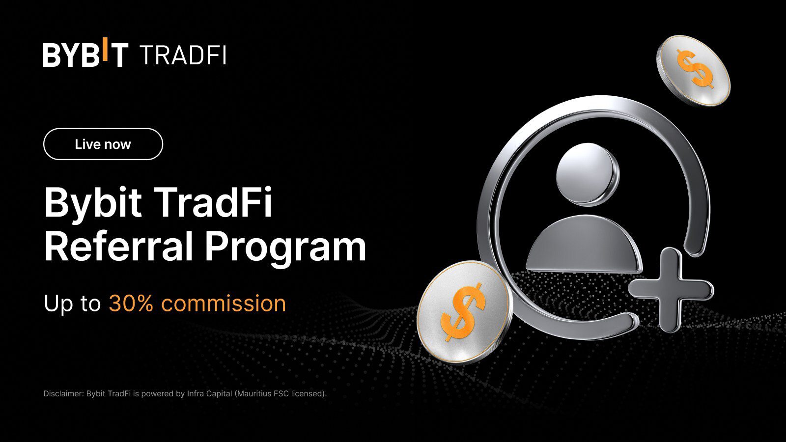 Bybit TradFi推薦計劃上線:邀請好友,賺取高達30%獎勵 Bybit TradFi推薦計劃上線:邀請好友,賺取高達30%獎勵