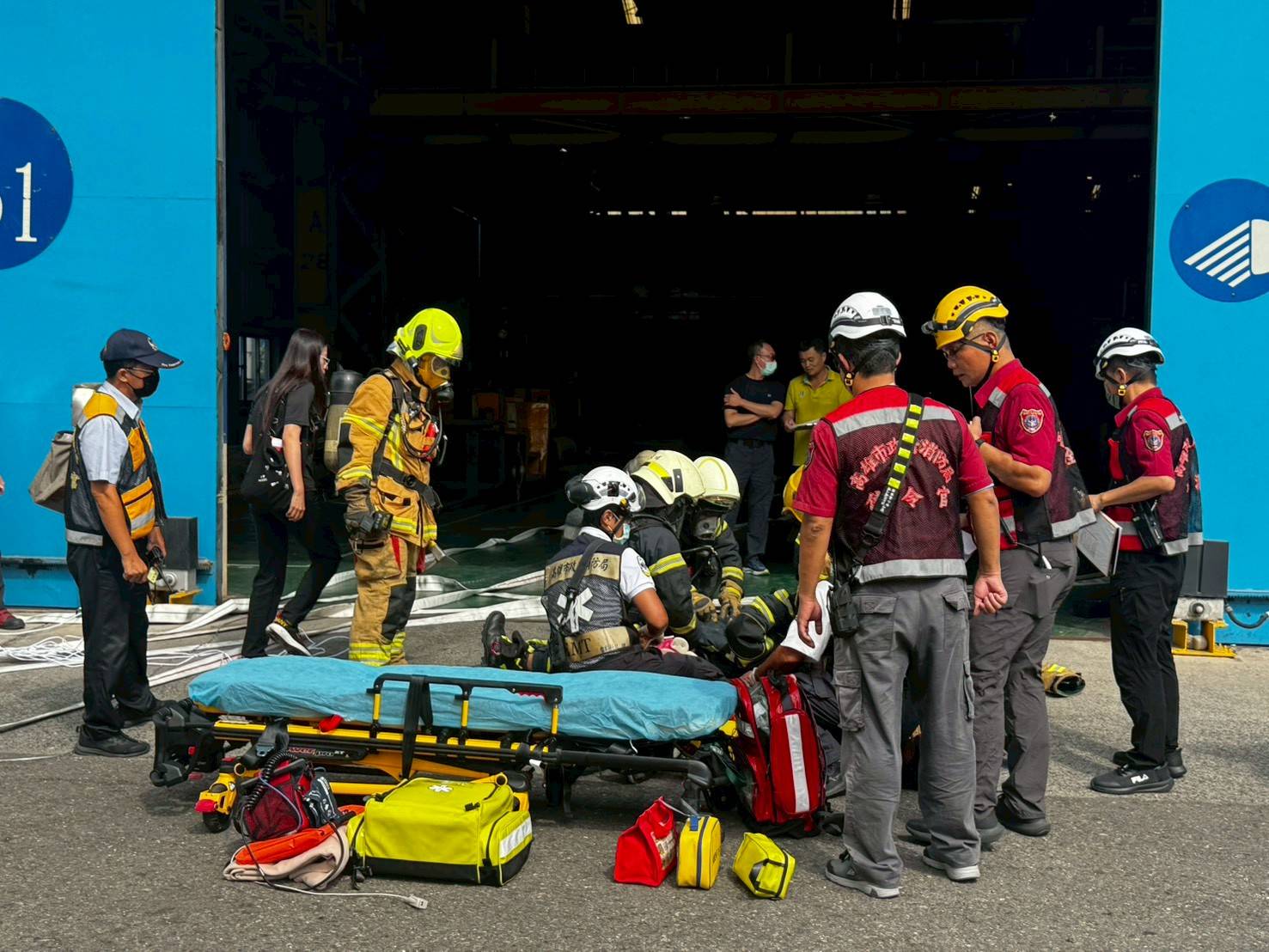 消防第三大隊攜手中鋼鋁業救災演練 提升救災效能 消防第三大隊攜手中鋼鋁業救災演練 提升救災效能