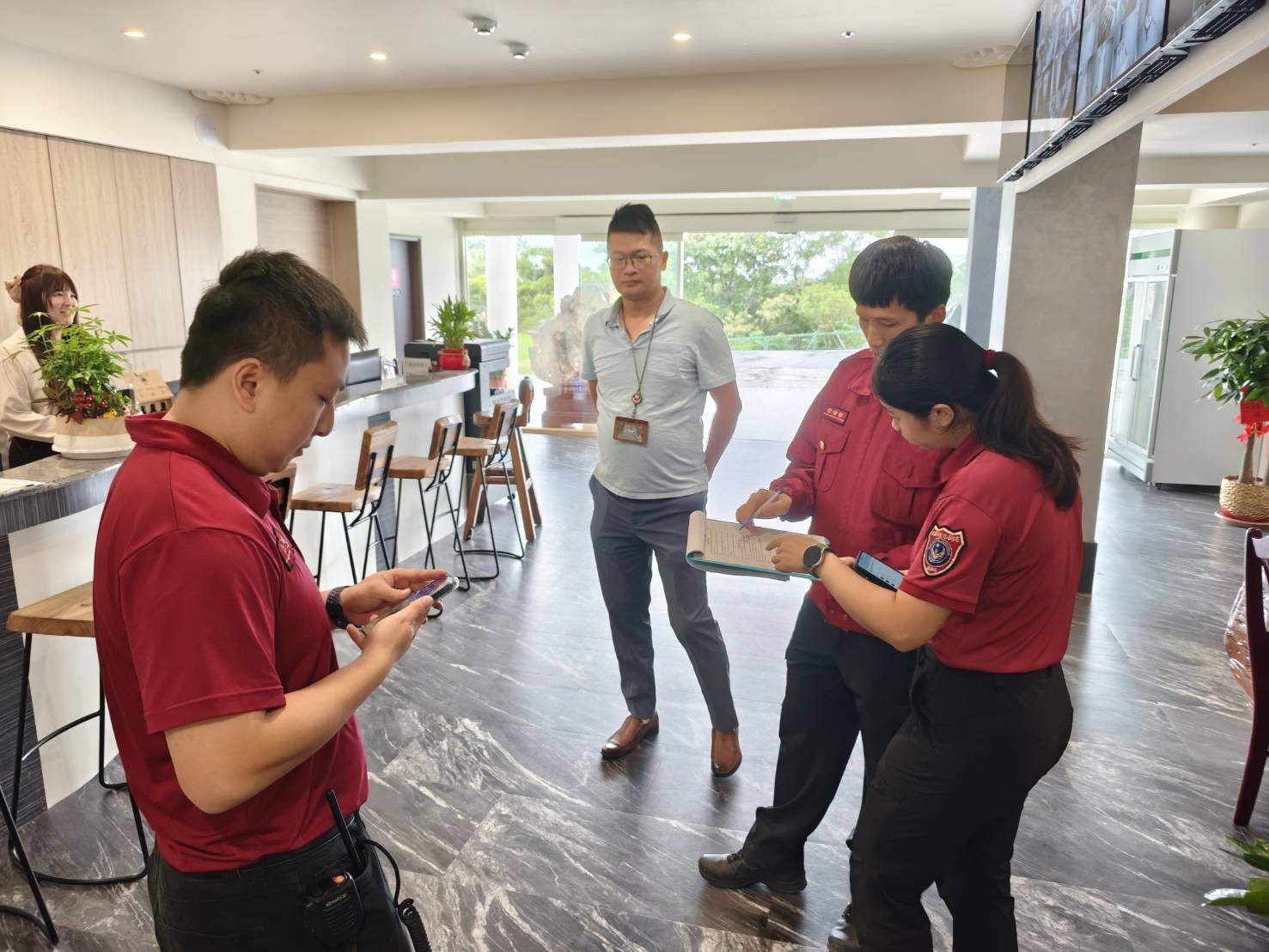 桃消高平分隊前進石門山勞工育樂中心 強化場館防災應變 桃消高平分隊前進石門山勞工育樂中心 強化場館防災應變