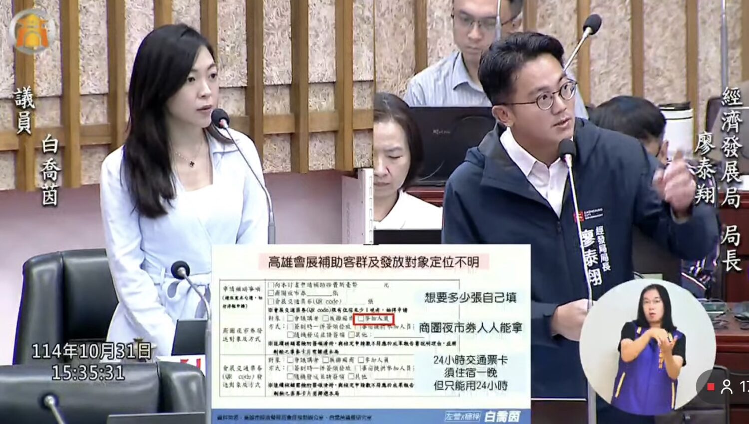 白喬茵質疑高雄百億「會展經濟」灌水  連奶茶節、鹽酥雞節、咖啡節都計入! 白喬茵質疑高雄百億「會展經濟」灌水  連奶茶節、鹽酥雞節、咖啡節都計入!