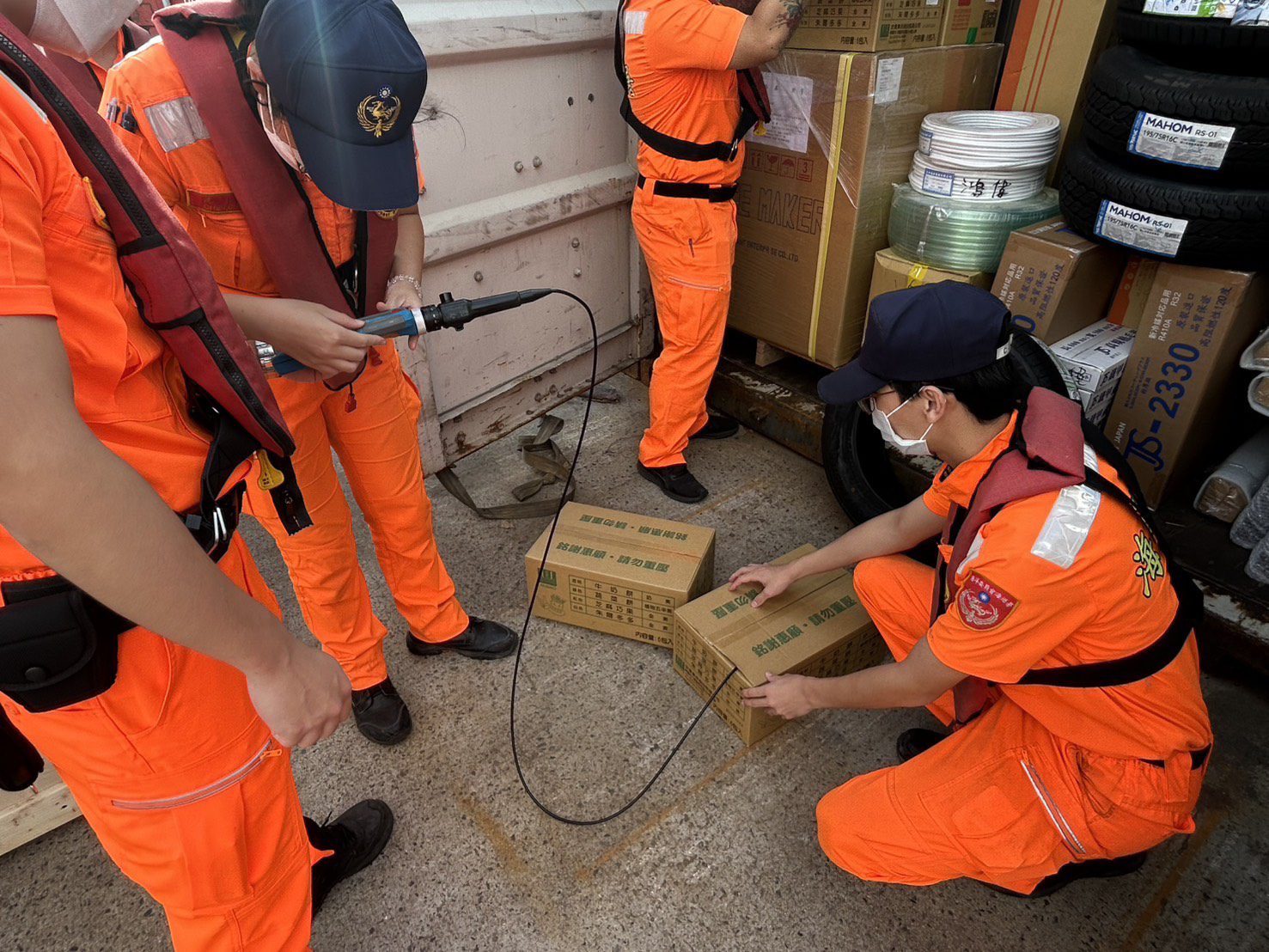 防範非洲豬瘟 海巡署北部分署強化查驗船舶貨物 防範非洲豬瘟 海巡署北部分署強化查驗船舶貨物