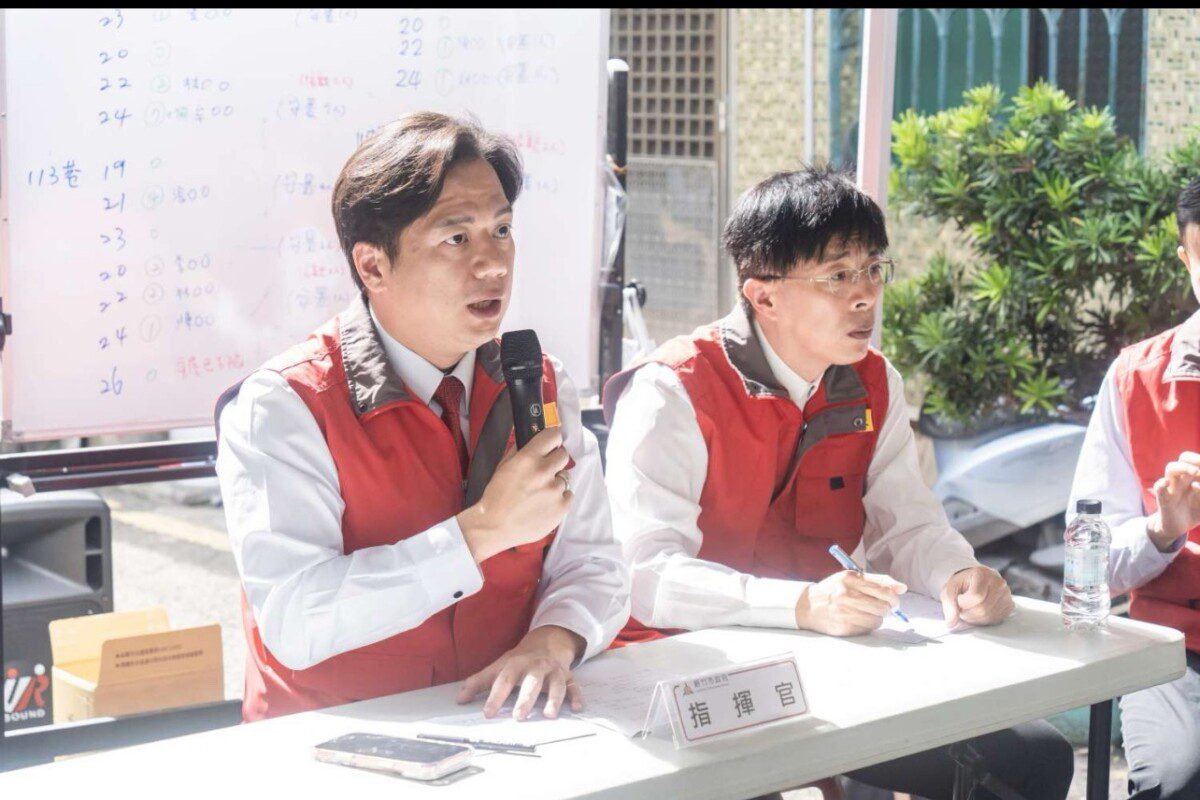 東大路地層下陷事件 邱臣遠代理市長再赴前進指揮所指示加強戒備