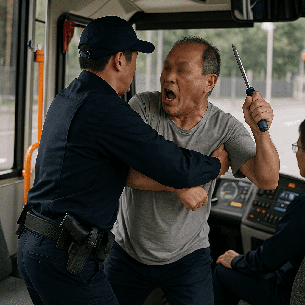 龜山酒醉男子持螺絲起子公車上叫囂 恐怖行徑嚇壞乘客