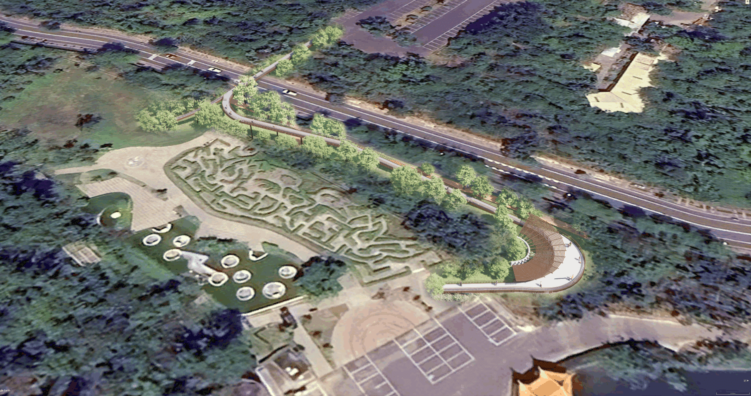 澄清湖人行天橋融合景觀、隱於樹林 高市新工處：保障行人安全、完善綠廊步行系統