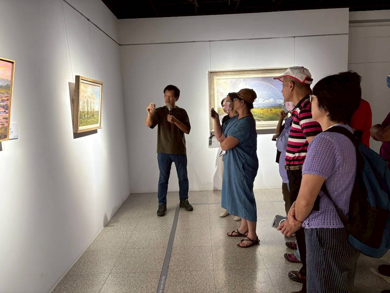 許世彬油畫展彰化生活美學館展出　以油彩書寫溪流的記憶與故事