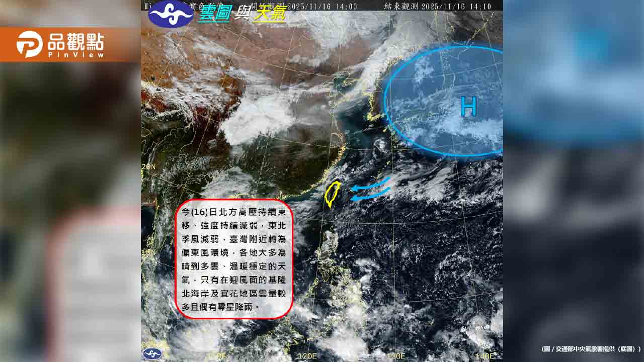 最強冷空氣襲台!週三苗栗以北探12度低溫 最強冷空氣襲台!週三苗栗以北探12度低溫