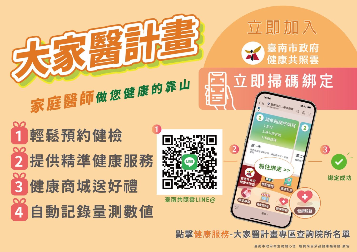 台南12家醫院、518家診所加入「大家醫計畫」強化醫療照護扎根社區