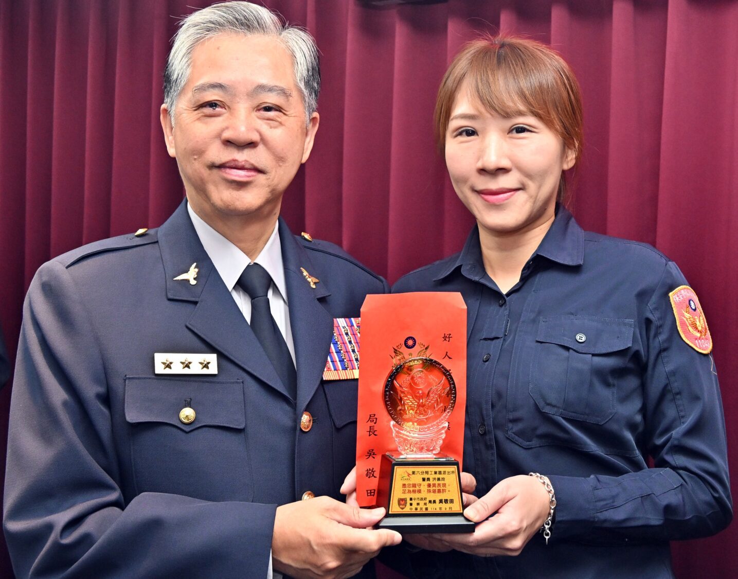 洪佩玲協助男子度過難關         吳敬田公開表揚忠義精神