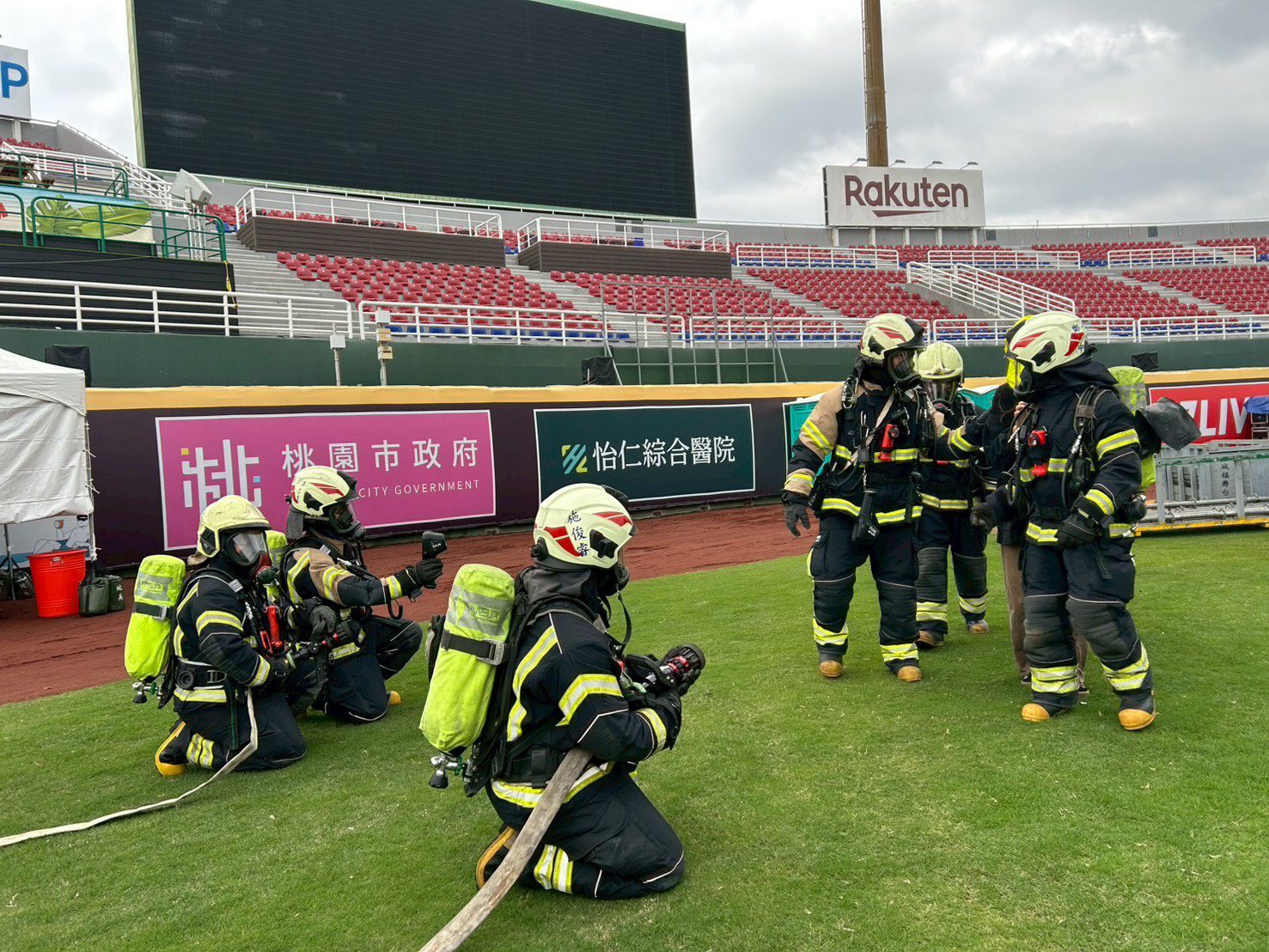 火球祭11/23桃園球場登場 青埔消防分隊超前部署舉辦救災演練