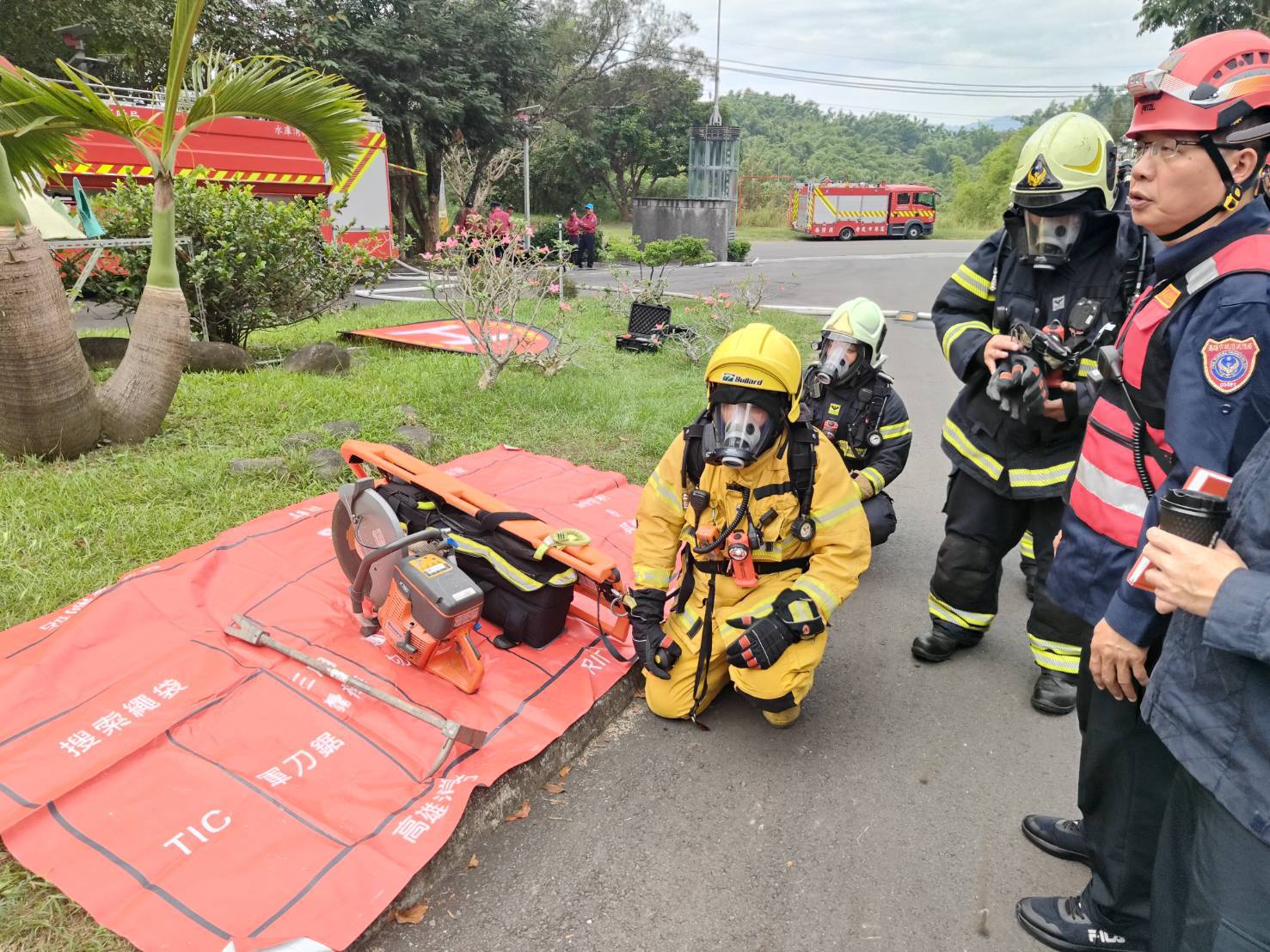 高市消防第六大隊辦理救災組合訓練 展現科技救災韌性