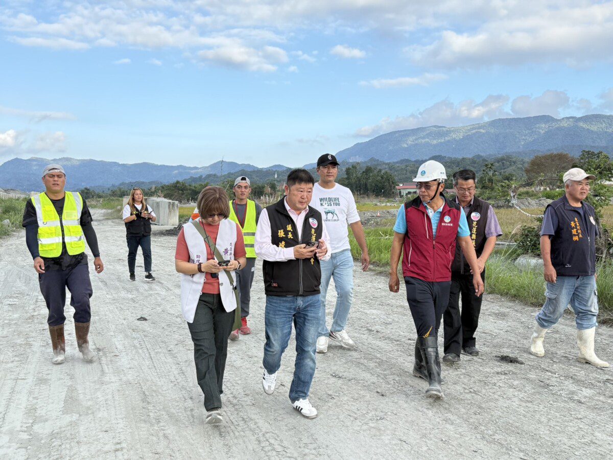 堰塞湖潰壩泥沙淤積四大野溪　張峻議長今日再度會勘加速排水整治