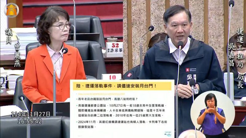 漾新聞｜高捷8站沒月台門？曾麗燕直指安全黑洞、轟市府速補漏洞