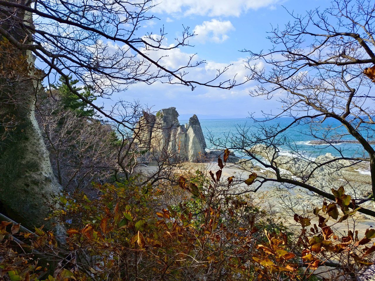不只看奇岩怪石,秋冬季節沿路還˙可以欣賞到,滿山遍野的楓紅與銀杏。