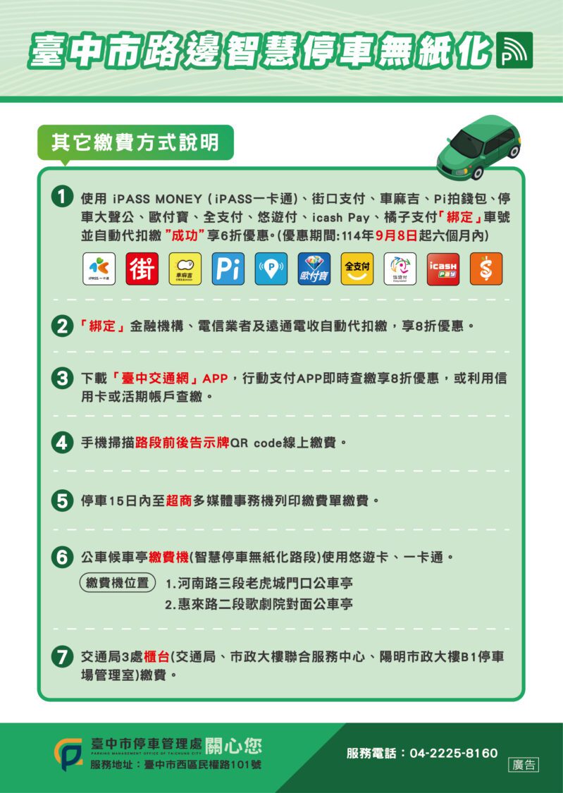 中市啟用影像辨識「無紙化智慧停車格」 朝向系統智慧化、數據化 中市啟用影像辨識「無紙化智慧停車格」 朝向系統智慧化、數據化