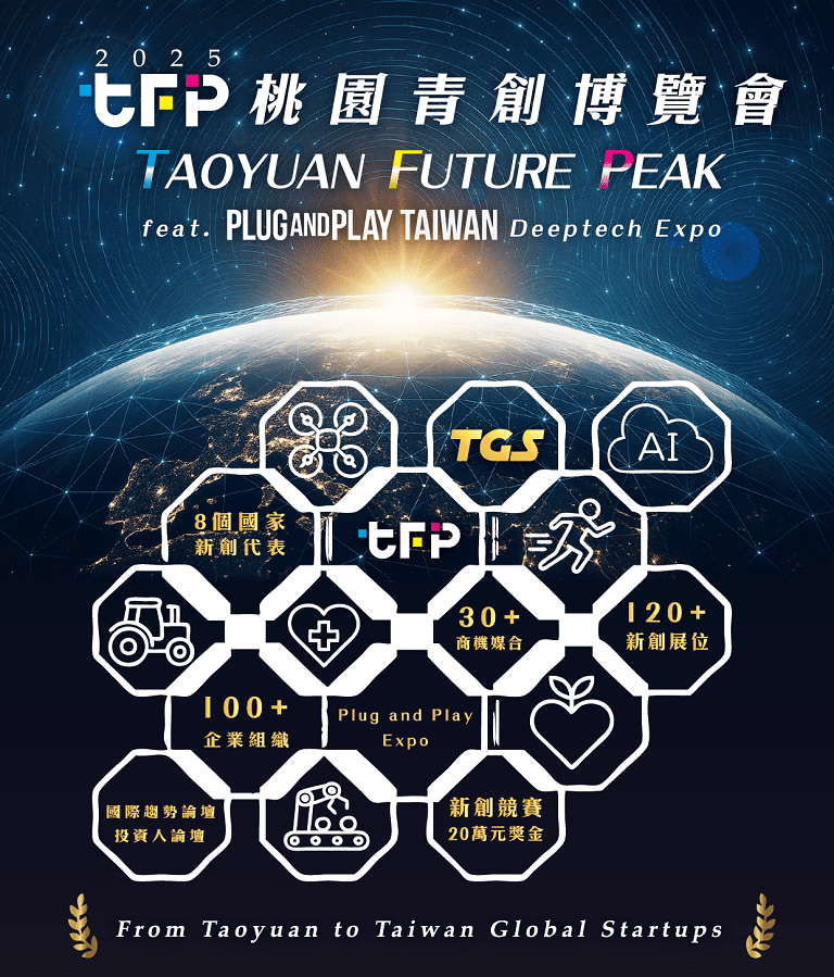 「八方匯聚 × 新創齊飛」 2025 桃園青創博覽會12月9日登場 「八方匯聚 × 新創齊飛」 2025 桃園青創博覽會12月9日登場