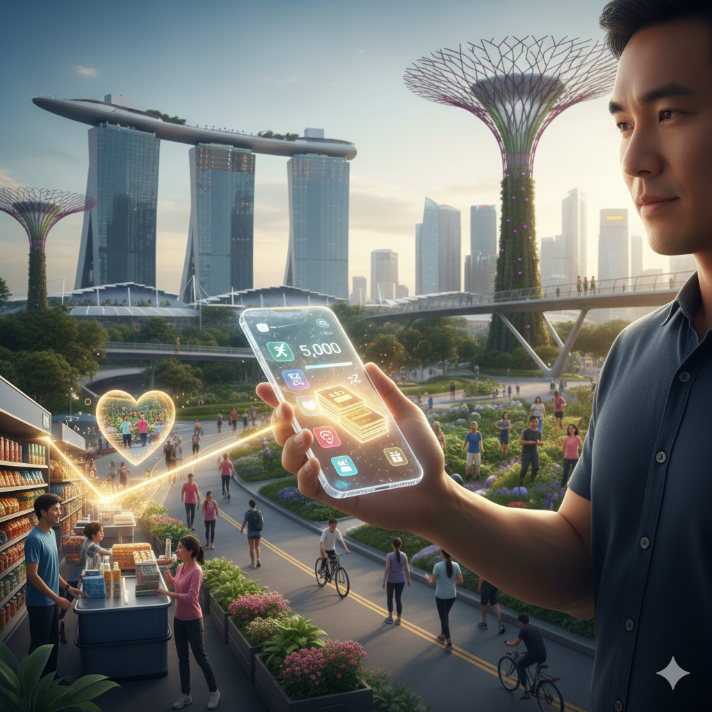 新加坡全民健康的新數位模式：流汗變禮券、步數變愛心