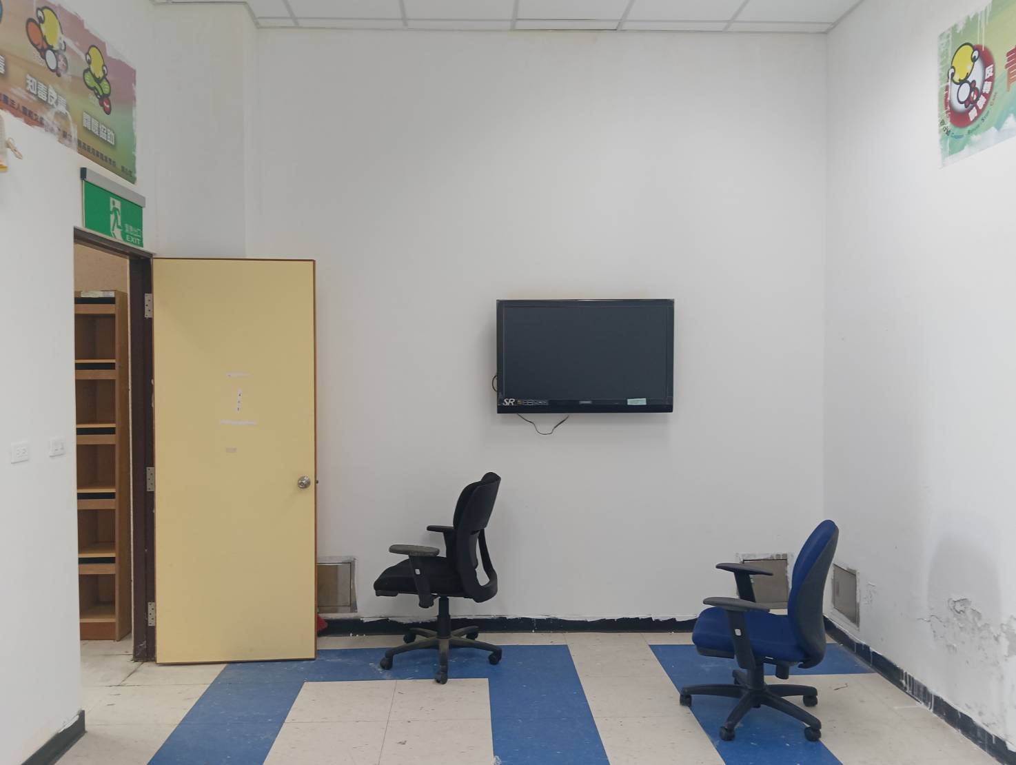 教室內部也空無一物，扶輪社希望改善校園扶少團辦公環境，希望透過資源整合，為學生提供更穩定的學習支持與社團發展空間。