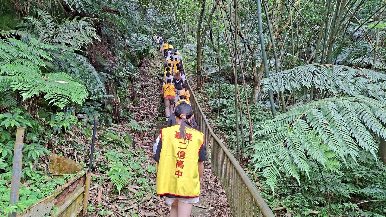 學生們在綠意環繞的環境中邊走邊學，親自體驗一場大自然的生態之旅。