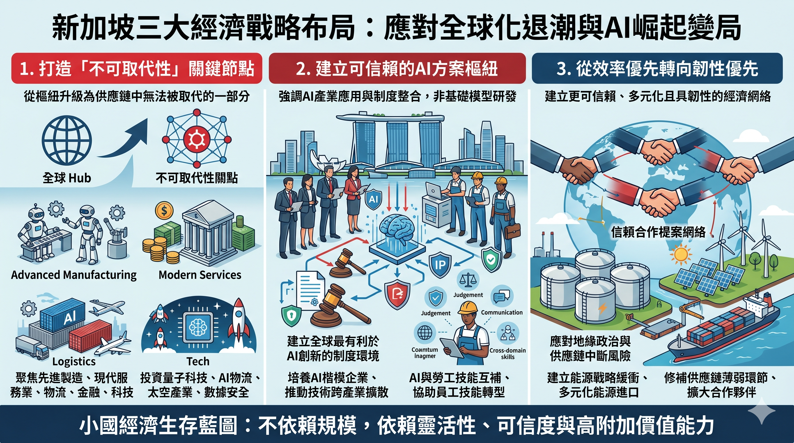面對全球化退潮與AI崛起變局：新加坡三大經濟戰略布局